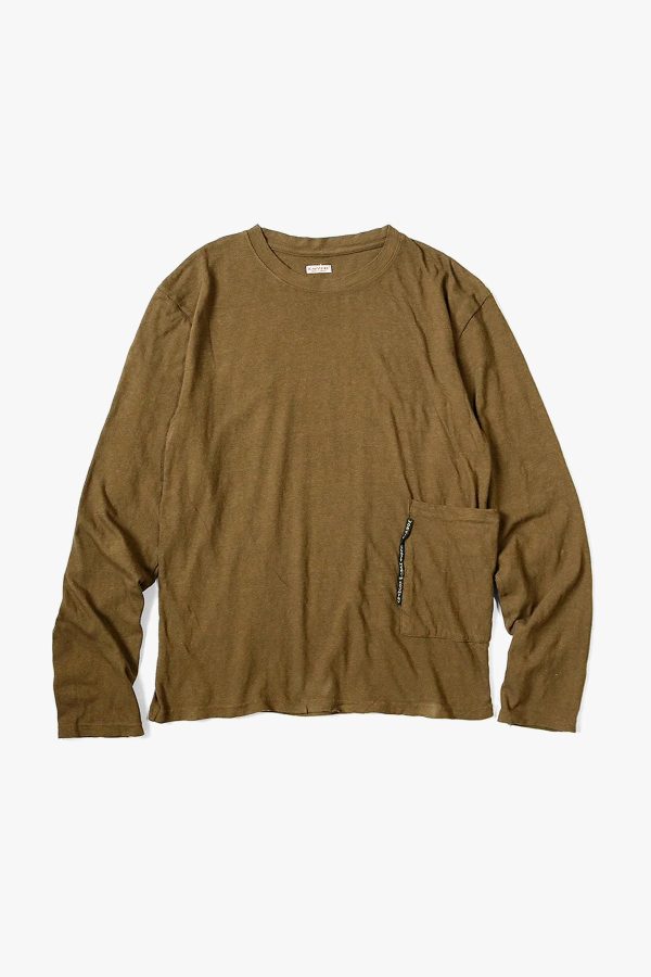 Gauze Jersey BISCUIT Pocket Long Sleeve T Shirt - Image 7