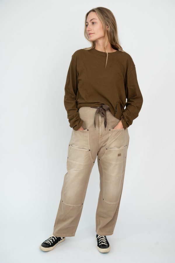 Gauze Jersey BISCUIT Pocket Long Sleeve T Shirt - Image 11