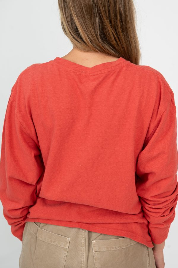 Gauze Jersey BISCUIT Pocket Long Sleeve T Shirt - Image 5