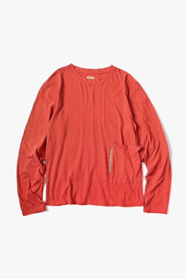 Gauze Jersey BISCUIT Pocket Long Sleeve T Shirt - Image 6