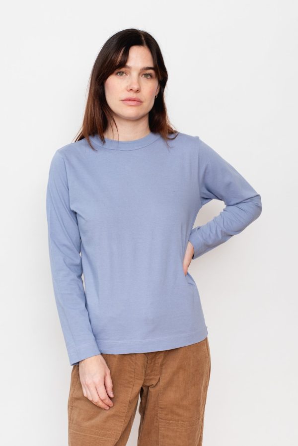 Long Sleeve Cotton T Shirt Lavender - Image 2