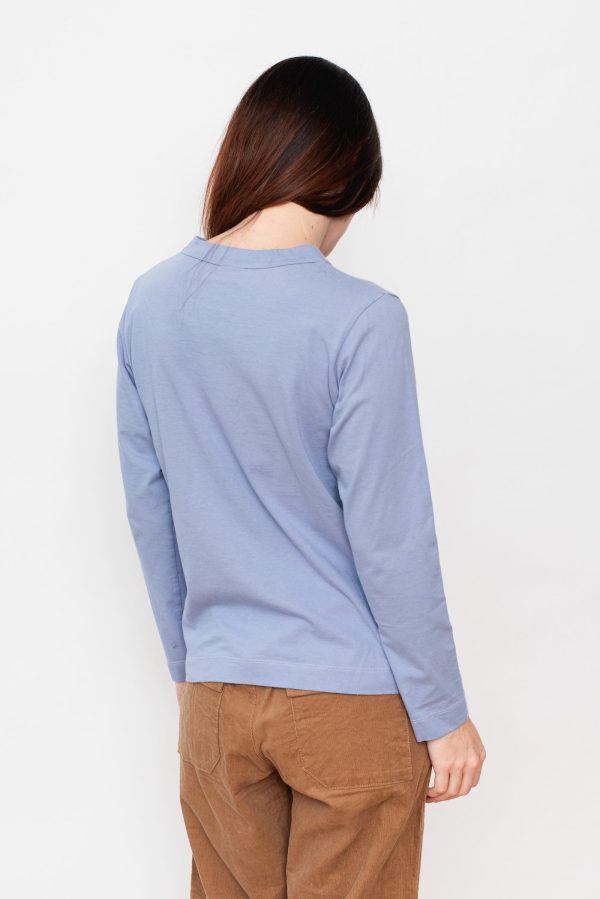 Long Sleeve Cotton T Shirt Lavender - Image 4